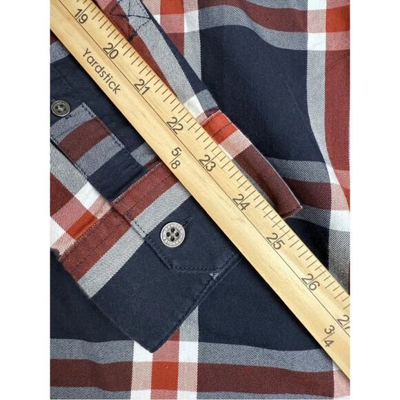 Wrangler Utility Shirt Men's Large Multicolor Plaid Outdoor 2-Pocket Button-Up - Picture 6 of 8